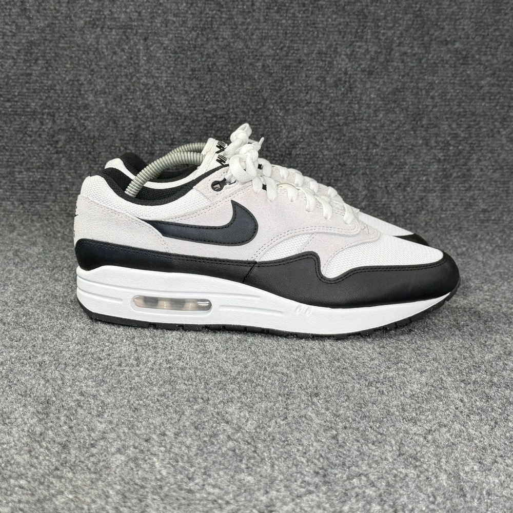 Nike Air Max 1 Essential Athletic Shoe Men 9.5 Black White Retro Running Sneaker